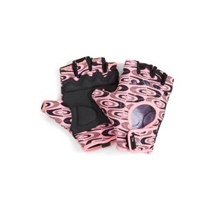 PUMA Sportovní rukavice šedobéžová / růžová / černá