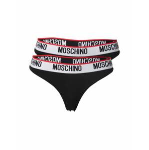 Moschino Underwear Tanga šedá / červená / černá