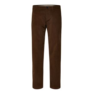 SELECTED HOMME Chino kalhoty 'MILES' hnědá
