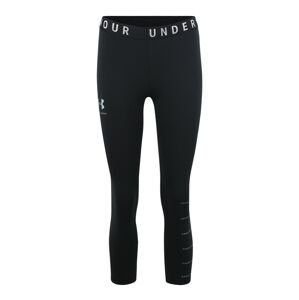 UNDER ARMOUR Sportovní kalhoty 'FAVORITE CROP GRAPHIC'  černá / bílá