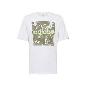 ADIDAS PERFORMANCE Funkční tričko  olivová / bílá