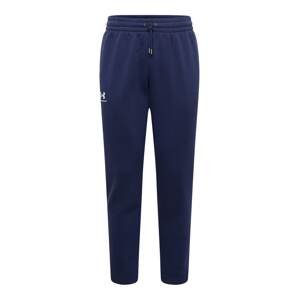 UNDER ARMOUR Sportovní kalhoty 'Essential'  noční modrá / bílá