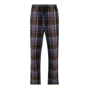SCHIESSER Pyžamové kalhoty  béžová / marine modrá / světle hnědá
