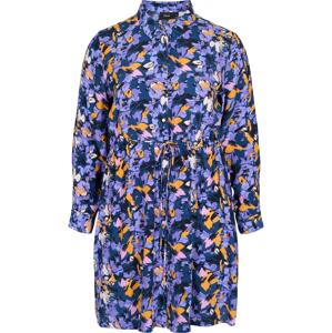 Zizzi Košilové šaty 'XUDIN' fialová / mix barev