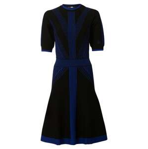 Karl Lagerfeld Úpletové šaty  modrá / černá