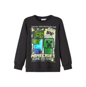 NAME IT Mikina 'Nol Minecraft' mix barev / černá