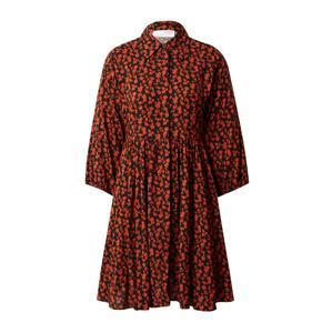 SELECTED FEMME Košilové šaty 'LEIA'  oranžově červená / černá