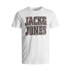 Jack & Jones Junior Tričko 'Eon Dot'  oranžová / černá / bílá