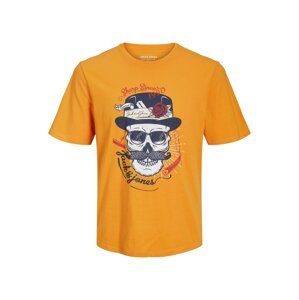 JACK & JONES Tričko 'Roxbury' námořnická modř / oranžová / červená / bílá