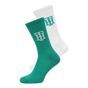 Tommy Hilfiger Underwear Ponožky  zelená / bílá