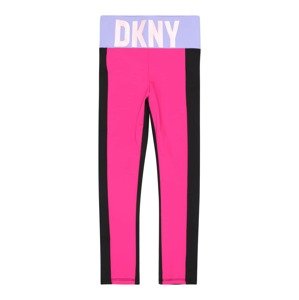 DKNY Legíny světle fialová / pink / růžová / černá