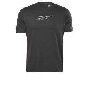 Reebok Sport Funkční tričko kouřově modrá / černá / bílá