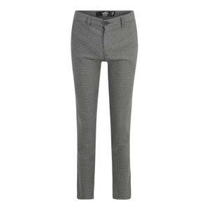 HOLLISTER Chino kalhoty světle šedá / černá / offwhite