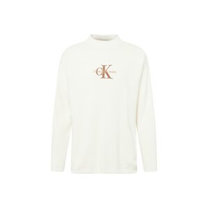 Calvin Klein Jeans Svetr béžová / šedobéžová / bílá