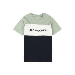 Jack & Jones Junior Tričko  námořnická modř / pastelově zelená / bílá