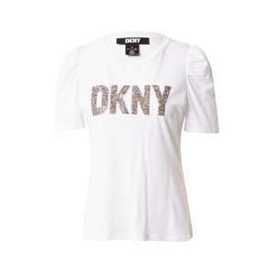 DKNY Tričko zlatá / bílá