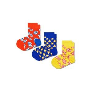Happy Socks Ponožky  královská modrá / limone / tmavě oranžová / bílá