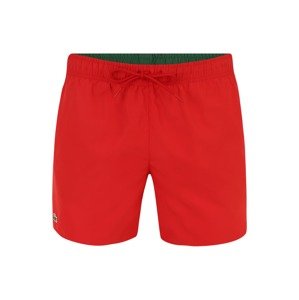 LACOSTE Plavecké šortky zelená / červená / bílá