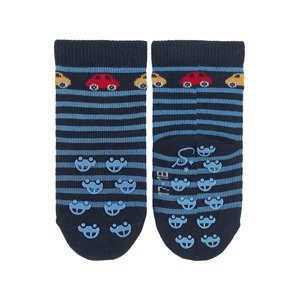 STERNTALER Ponožky  marine modrá / světlemodrá / kari / červená