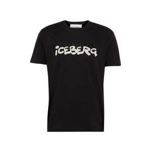 ICEBERG Tričko černá / přírodní bílá