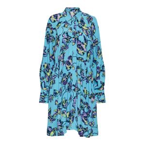 Y.A.S Košilové šaty 'TOPAZ' ultramarínová modř / světlemodrá / světle zelená / růžová
