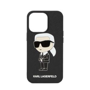 Karl Lagerfeld Pouzdro na smartphone 'Ikonik 2.0 iPhone 13 Pro' krémová / černá / bílá