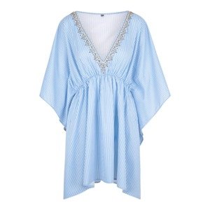 LingaDore Plážové šaty  modrá / bílá