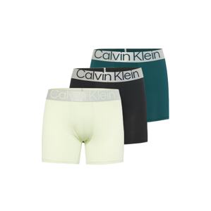 Calvin Klein Underwear Boxerky pastelově žlutá / smaragdová / černá / stříbrná