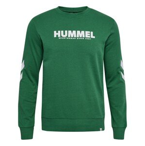 Hummel Sportovní mikina trávově zelená / bílá