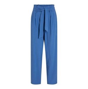 VILA Kalhoty se sklady v pase modrá