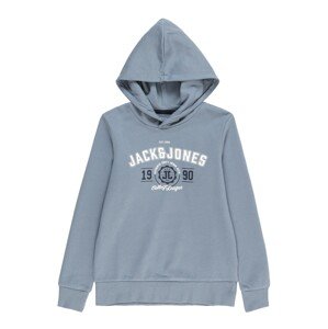 Jack & Jones Junior Mikina 'Andy' chladná modrá / černá / bílá