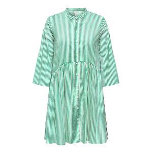 ONLY Košilové šaty 'FIE' trávově zelená / bílá