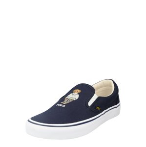 Polo Ralph Lauren Slip on boty 'KEATON'  světle béžová / námořnická modř / kouřově modrá / bílá