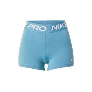 NIKE Sportovní kalhoty aqua modrá / bílá
