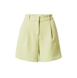 Abercrombie & Fitch Kalhoty se sklady v pase pastelově zelená