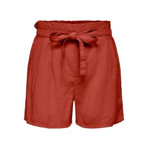 ONLY Kalhoty se sklady v pase 'Aris'  oranžově červená