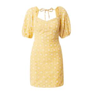 Dorothy Perkins Koktejlové šaty žlutá / bílá