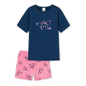 SCHIESSER Pyžamo 'Girls World' modrá / růžová