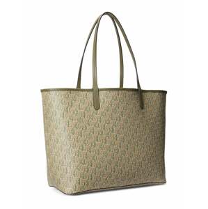 Lauren Ralph Lauren Nákupní taška 'COLLINS' velbloudí / tmavě zelená / bílá