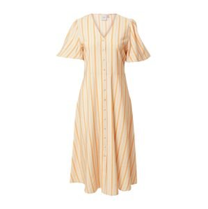 ICHI Košilové šaty 'ELDANNA' oranžová / bílá