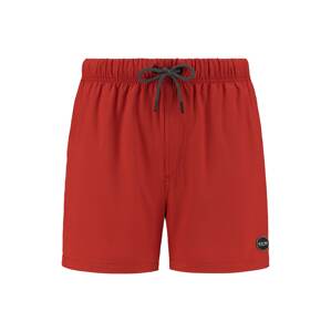 Shiwi Plavecké šortky 'easy mike solid 4-way stretch' rezavě červená / černá / bílá