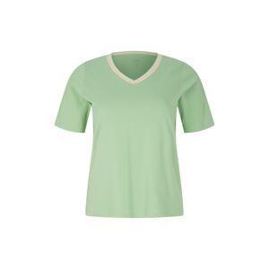 Tom Tailor Women + Tričko krémová / světle zelená / oranžová