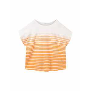 Tom Tailor Women + Tričko oranžová / bílá