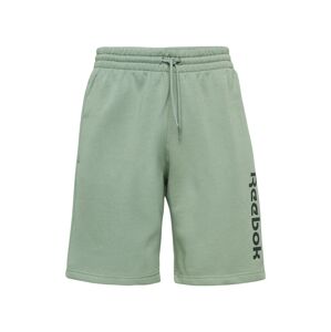 Reebok Sport Sportovní kalhoty  světle zelená / černá