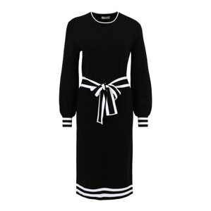 Wallis Petite Úpletové šaty černá / bílá