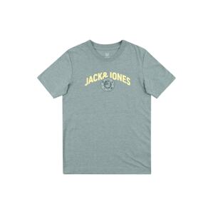 Jack & Jones Junior Tričko 'OUNCE' kouřově modrá / světle žlutá