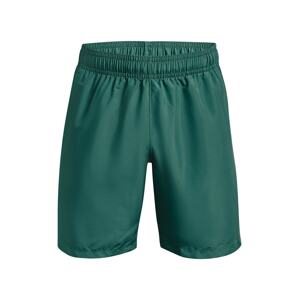 UNDER ARMOUR Sportovní kalhoty zelená / bílá