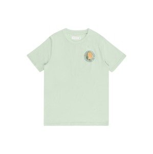 Abercrombie & Fitch Tričko mátová / tmavě zelená / oranžová