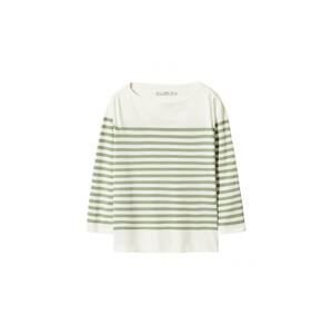 MANGO Tričko 'PARISIAN' pastelově zelená / bílá