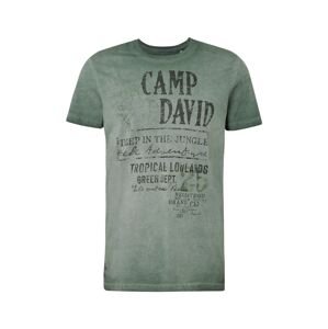 CAMP DAVID Tričko tmavě zelená / černá